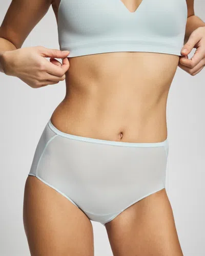Soma Women's Modern Brief No-show Panty In Blue Size Medium |  Vanishing Edge Panties In Tranquility