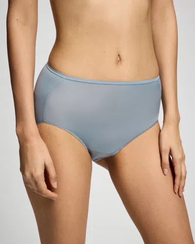 Soma Women's Modern Brief No-show Panty In Blue Size Xs |  Vanishing Edge Panties In Salted Indigo