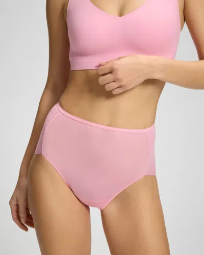 Soma Women's Modern Brief No-show Panty In Pink Size Small |  Vanishing Edge Panties In Sea Pink