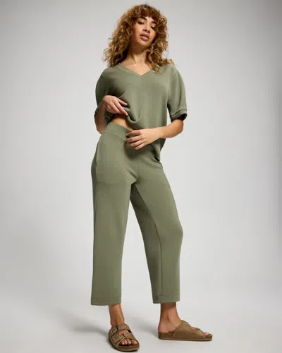 Soma Women's Modern Modal Crop Pants In Green Size Xs |  In Shale Green