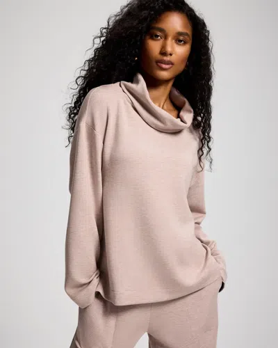 Soma Women's Modern Modal Funnel Neck Top In Brown Size Xs |  In Heather Mink