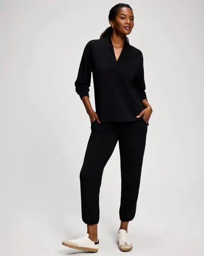 Soma Women's Modern Modal Mixed Rib Jogger Pants In Black Size Xs |
