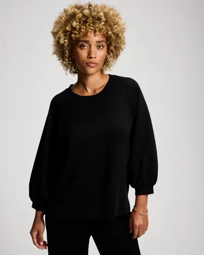 Soma Women's Modern Modal Relaxed 3/4 Sleeve Top In Black Size Xs |