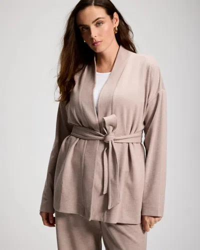 Soma Women's Modern Modal Relaxed Belted Wrap In Brown Size Xs |  In Heather Mink