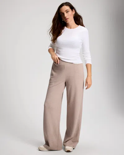 Soma Women's Modern Modal Relaxed Straight Leg Pants In Brown Size Small |  In Heather Mink