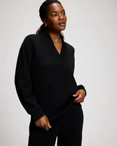 Soma Women's Modern Modal Relaxed V-neck Top In Black Size Xs |