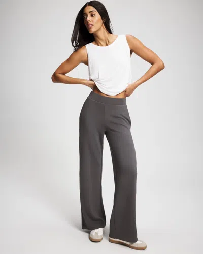 Soma Women's Modern Modal Straight Leg Pants In Gray Size Small |  In Galaxy Gray