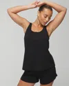 SOMA WOMEN'S MOST LOVED COTTON HENLEY TANK TOP IN BLACK SIZE XL | SOMA