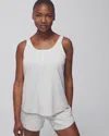 SOMA WOMEN'S MOST LOVED COTTON HENLEY TANK TOP IN HEATHER AGATE SIZE LARGE | SOMA