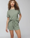 SOMA WOMEN'S MOST LOVED COTTON PAJAMA SHORTS IN SAGE GREEN SIZE XL | SOMA