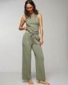 SOMA WOMEN'S MOST LOVED COTTON PAJAMA PANTS IN SAGE GREEN SIZE XL | SOMA