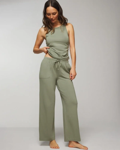 Soma Women's Most Loved Cotton Pajama Pants In Sage Green Size Medium |  In Restoration Green