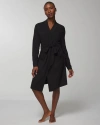 SOMA WOMEN'S MOST LOVED COTTON ROBE IN BLACK SIZE SMALL/MEDIUM | SOMA