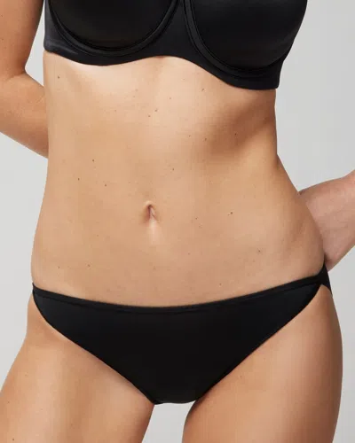Soma Vanishing Edge Microfiber Bikini Underwear In Black