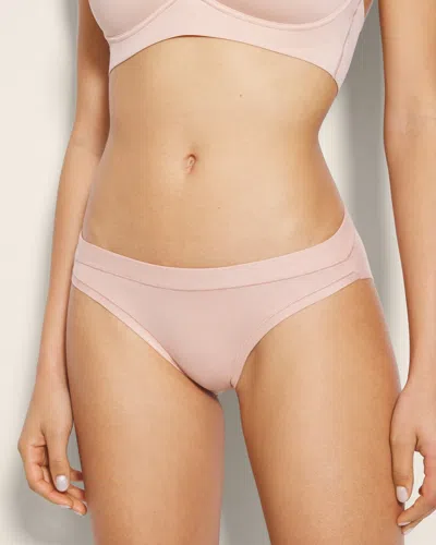 Soma Women's No Show Cotton Bikini Panty In Light Blush Nude Size Xl |  Vanishing Edge Panties In Hush