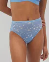 Soma Women's No Show High-leg Panty In Blue Size Xl |  Vanishing Edge Panties In Dreamiest Dot Wishful