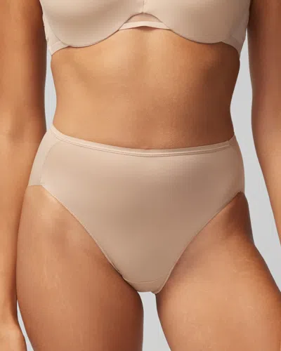 Soma Vanishing Edge Microfiber High Leg In Nude