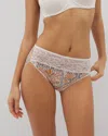 Soma Women's No Show High-leg Panty With Lace In Ivory Size Xl |  Vanishing Edge Panties