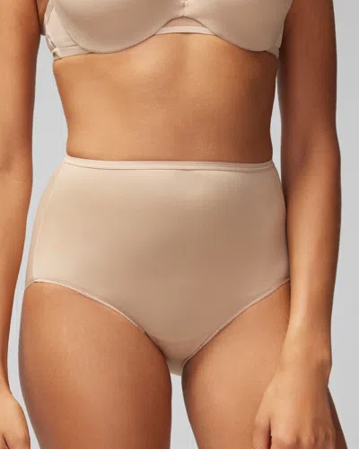 Soma Vanishing Edge Microfiber Retro Brief In Nude