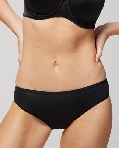 Soma Vanishing Edge Microfiber Hipster Underwear In Black