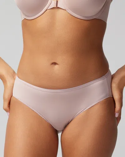Soma Vanishing Edge Microfiber Hipster In Light Pink Nude