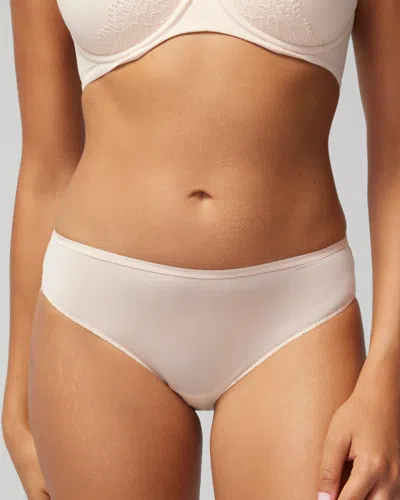Soma Vanishing Edge Microfiber Hipster In Light Nude