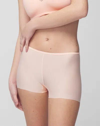 Soma Women's No Show Microfiber Boyshort Underwear In Apricotta Size Xs |  Vanishing Edge Panties