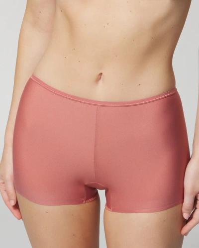 Soma Women's No Show Microfiber Boyshort Underwear In Pink Size Medium |  Vanishing Edge Panties