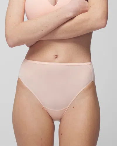Soma Women's No Show Microfiber High-leg Underwear In Apricotta Size Small |  Vanishing Edge Panties