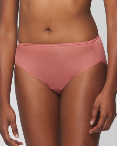 Soma Women's No Show Microfiber High-leg Underwear In Pink Size Xl |  Vanishing Edge Panties
