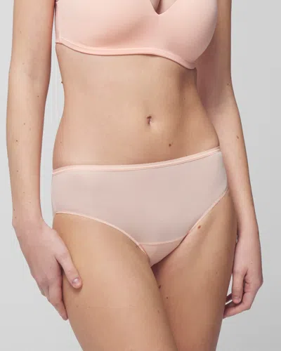 Soma Women's No Show Microfiber Hipster Underwear In Apricotta Size Xl |  Vanishing Edge Panties
