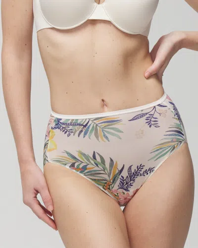 Soma Women's No Show Microfiber Modern Brief Underwear In Lemon Squeeze Mini Ivory Size Small |  Vani