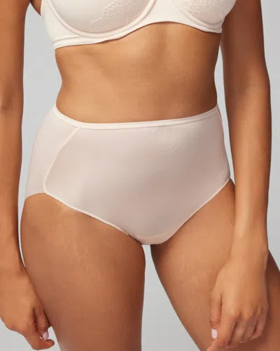 Soma Vanishing Edge Microfiber Modern Brief In Light Nude