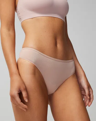 Soma Women's No Show Thong Panty In Light Blush Nude Size Large |  Vanishing Edge Panties In Light Pink