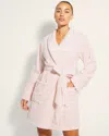 Soma Women's Plush Short Robe In Pink Size Large/xl |  In Pretty Pink