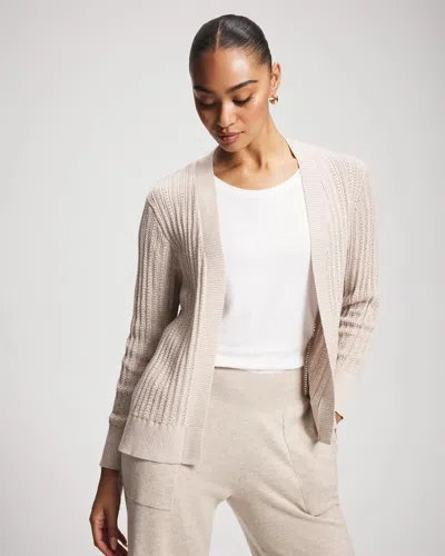 Soma Women's Pointelle Sweater Wrap In Ivory Size Xs |  In Heather Shell