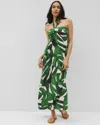 Soma Women's Retreat Maxi Dress In Green Size Xs |  In Tropical Breeze G Palm