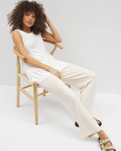 Soma Women's Rib Knit Sleeveless Top In White Size Large |