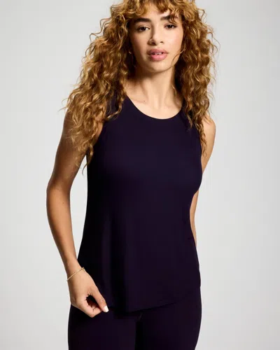 Soma Women's Rib Knit Tank Top In Purple Size Medium |  In Phantom Plum