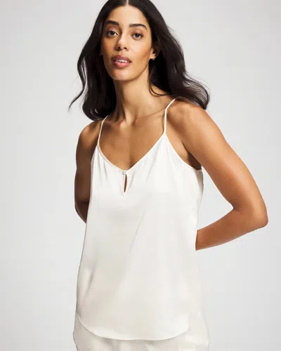 Soma Women's Satin Cami Pajama Topsole In Ivory Size Small |  Pajama Sets