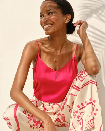 Soma Women's Satin Cami Pajama Topsole In Red Size Xs |  Pajama Sets In Barbados Cherry
