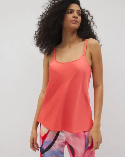 Soma Women's Satin Double Strap Cami Pajama Top In Orange Size Large |  Mother's Day Pajamas In Deep Sea Coral