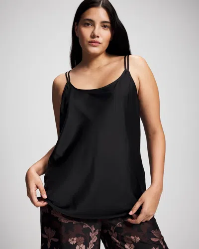 Soma Women's Satin Double Strap Cami Pajama Topsole In Black Size Xs |  Pajama Sets