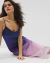 Soma Women's Satin Nightgown In Pink Size Xs |  In Marine Ombre Sugar Coated