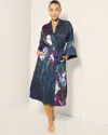 SOMA WOMEN'S SATIN LONG ROBE IN NAVY BLUE SIZE SMALL/MEDIUM | SOMA