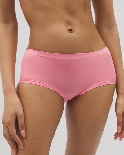 Soma Women's Seamless Boyshort Panty In Pink Size Medium |