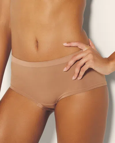 Soma Women's Seamless Boyshort Panty In Warm Nude Size Large |  In Warm Sienna