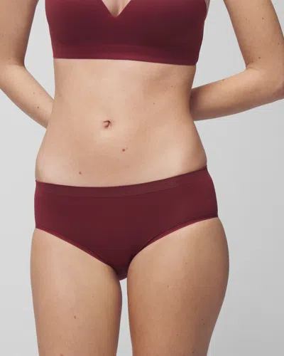 Soma Women's Seamless Hipster Underwear In Vermillion Size Small |  In Burgundy