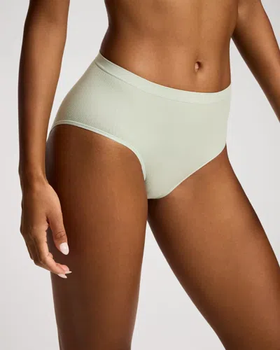 Soma Women's Seamless Rib High-leg Panty In Green Size Small |  In Eucalyptus