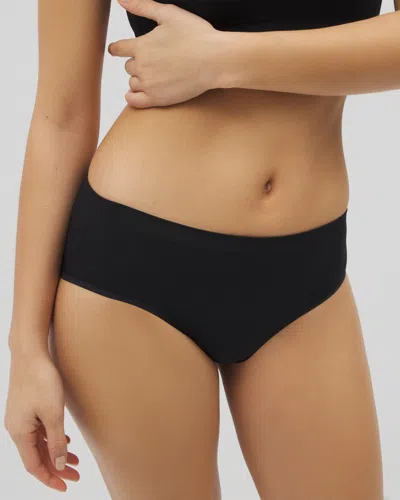 Soma Women's Seamless Rib Hipster Panty In Black Size 2xl |